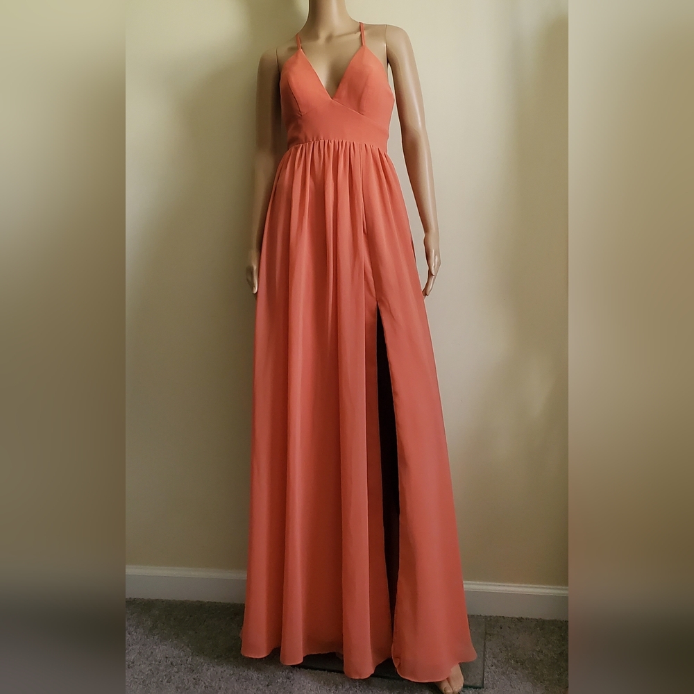 Azazie Coral Prom Dress